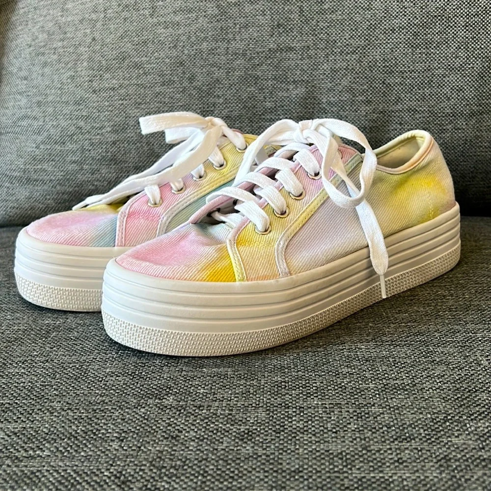 Steve Madden multi colored platform shoes 9.5M - Picture 1 of 12
